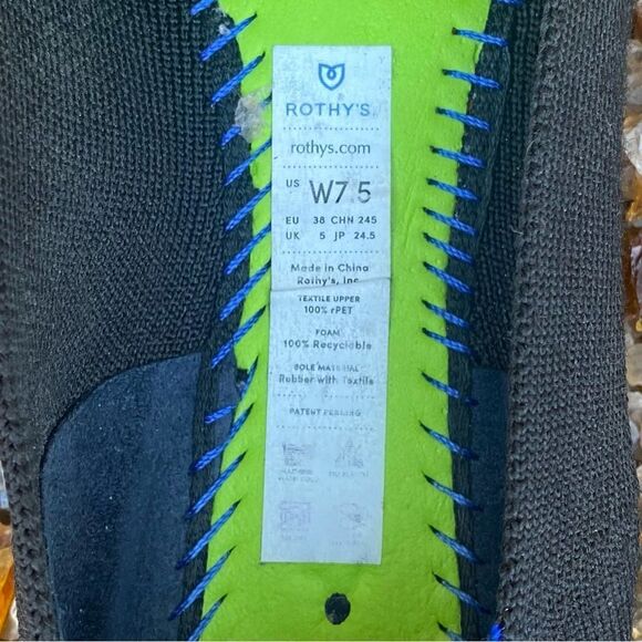 Rothy's The Loafer Size 7.5 Black Round Toe Slip On Flat Shoe. Right Foot Only - Picture 7 of 8